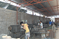 Hob processing plant