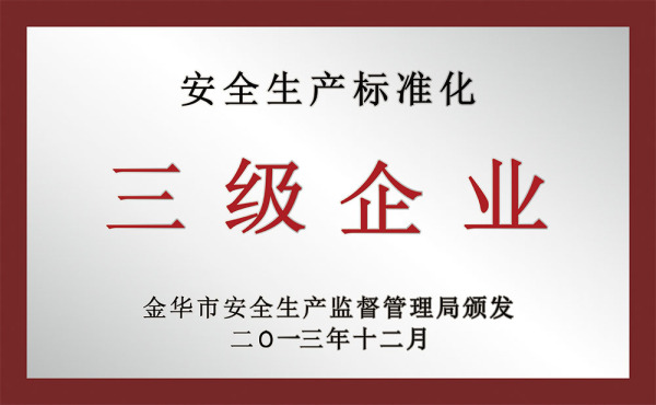 2013安全生产标准化三级企业