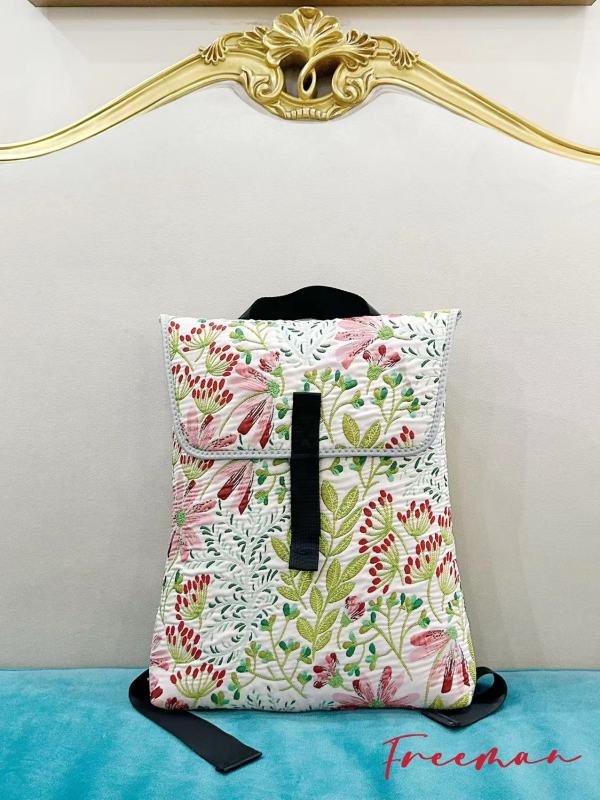 Brocade texture relief jacquard - flower series mini backpack FR-X001T