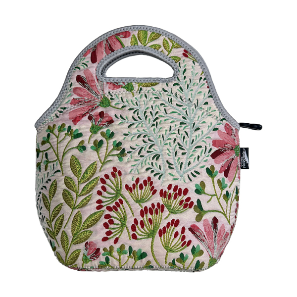 BROCADE TEXTURE RELIEF JACQUARD - FLOWER SERIES LUNCH TOTE FR-W010T
