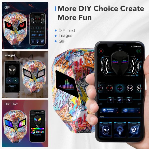 Motorcycle Backpack for Men, LED Backpack With DIY Programmable Full Color Screen, Hard Shell Large Capacity Waterproof Helmet Bag Laptop Backpack FR-LS201