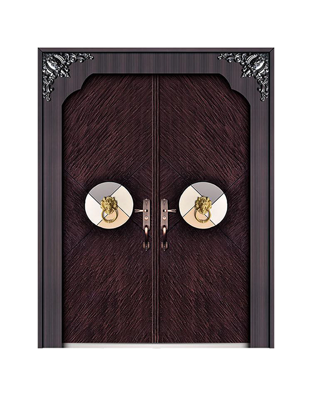手工木纹（古船木）KKD-6007铜拼接工艺门