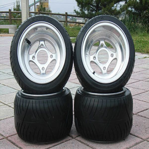 ATV wheel 10x8 inch & flat tyre 205/30-10GZY-4H1080P&205/30-10