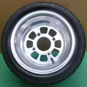 8 hole polish alloy wheel color wheelGZY-8H1080P&tyre 235/30-10
