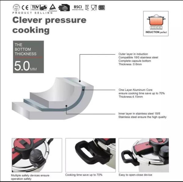 4L5L6L7L Pressure Cooker Hot Sale Portable Stainless Steel Pressure Cooker GZY-ASC