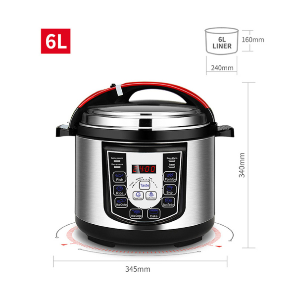 Electric Stainless Steel Pot Non Stick Rice Pressure Cooker GZY-E05/E06/E08