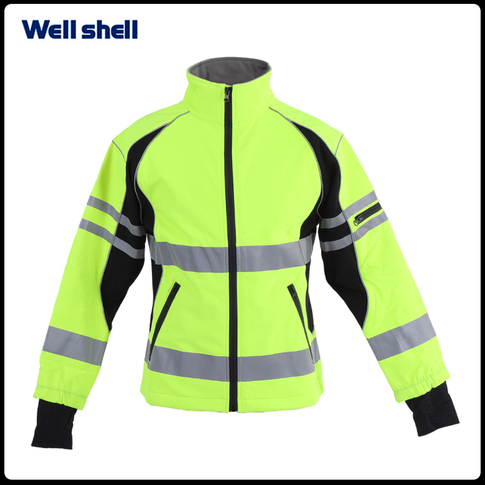 Class 3 Hi Vis Ladies Soft-Shell Jacket WindbreakWL-3021