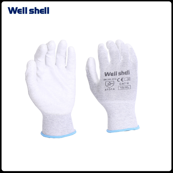 Anti static(ESD) work gloves for PC building-2 Pairs,Thin and lightweight all purpose work gloves,Ideal for Light Duty Work WL-P301