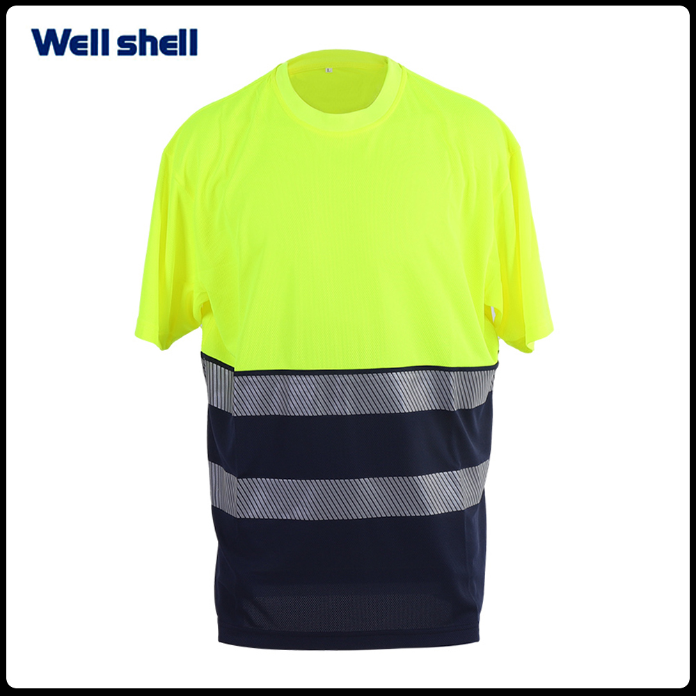  Hi Vis Class 1 Black Bottom Viz-Dri Safety T-ShirtWL-3017