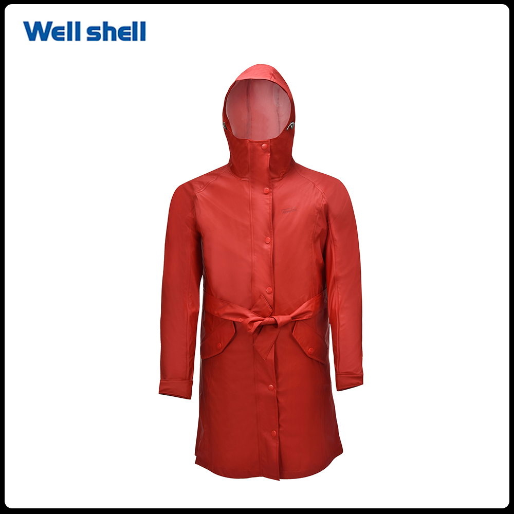 Women's Moss Hooded Waterproof Windproof RaincoatWL-807