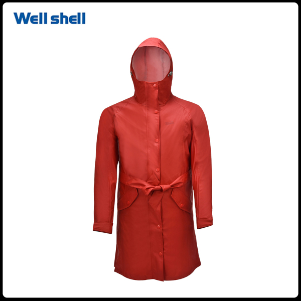 Women's Moss Hooded Waterproof Windproof Raincoat WL-807