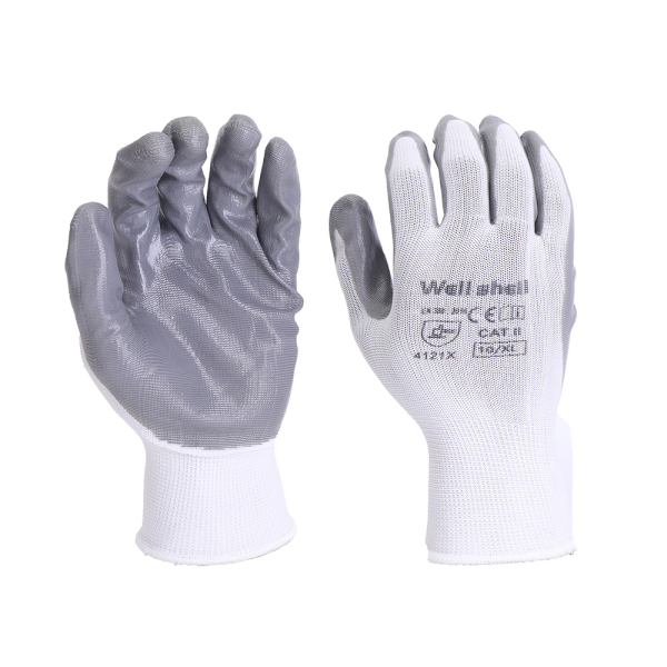 high quality pu coated 13 gauge polyester white gloves WL-3008G