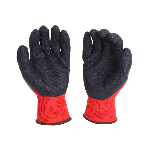 Well Shell Crinkle Latex Rubber Hand Coated Safety Work Gloves  WL-LC110-4