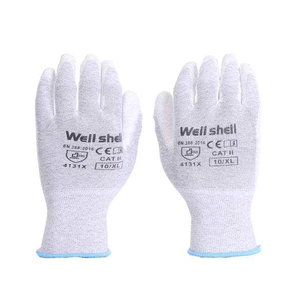 Anti static(ESD) work gloves for PC building-2 Pairs,Thin and lightweight all purpose work gloves,Ideal for Light Duty Work WL-P301