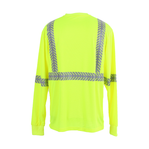 HiVis ANSI Class 3 Viz-Dri Long Sleeve Safety Shirt WL-3015