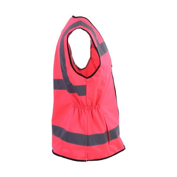 EN ISO 20471 Pink bicycle women reflective safety vest with Pockets  WL-3002