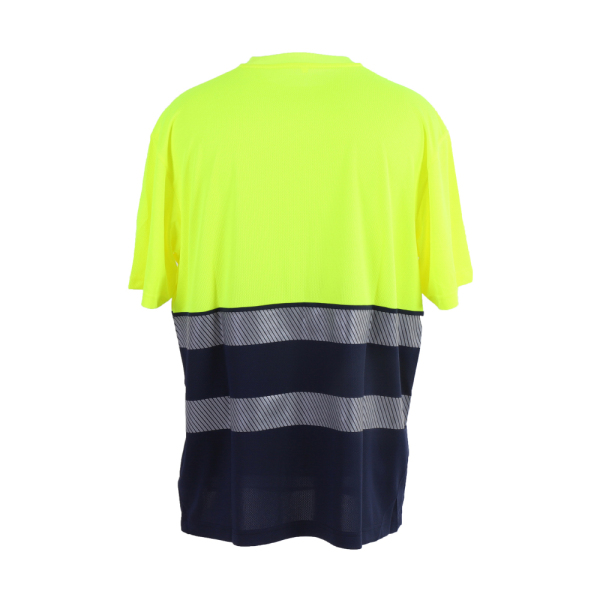  Hi Vis Class 1 Black Bottom Viz-Dri Safety T-Shirt WL-3017