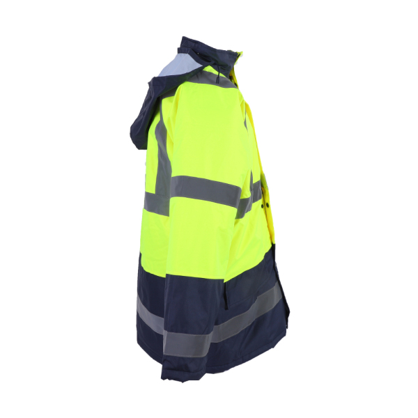 Safety jacketsHigh Visibility Light Weight Waterproof Rain Jacket ANSI/ISEA 107-2015 Class 3 Level 2 Yellow/Black WL-3024