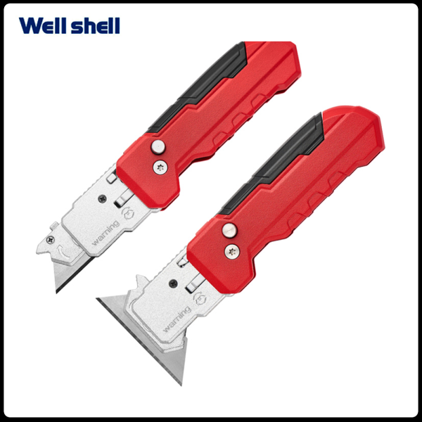 Flip Utility Knife with Belt Clip and Onboard Wire Stripping WL-SC025