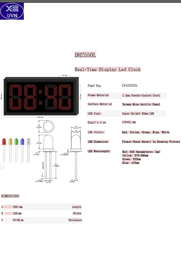 Real-Time Display Led Clock 