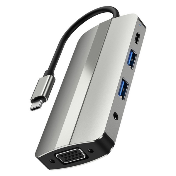 8 In 1 USB C Adapter HDMI 4K VGA PD100W SD T F Audio