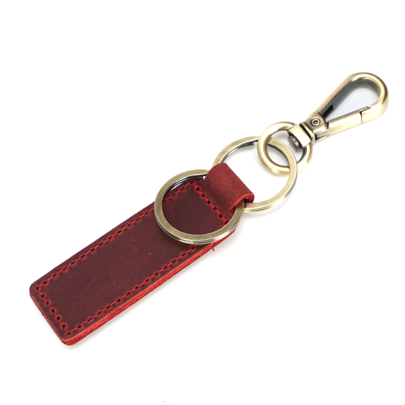 Custom Embossed Logo Key Chain Leather Carabiner armband Keychain
