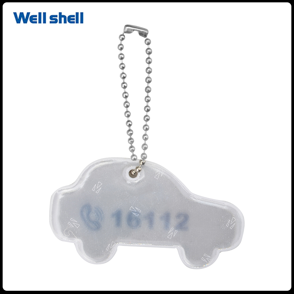 CE EN 13356 Soft PVC promotion gift Reflective hangerWL-124