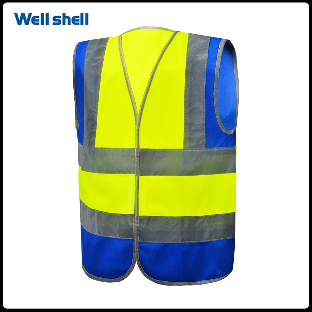 CE 17353 High Visibility Kids Safety Vest, Children Waistcoat Vest Grey Reflective Strips Traffic Clothes for ChildWL-089