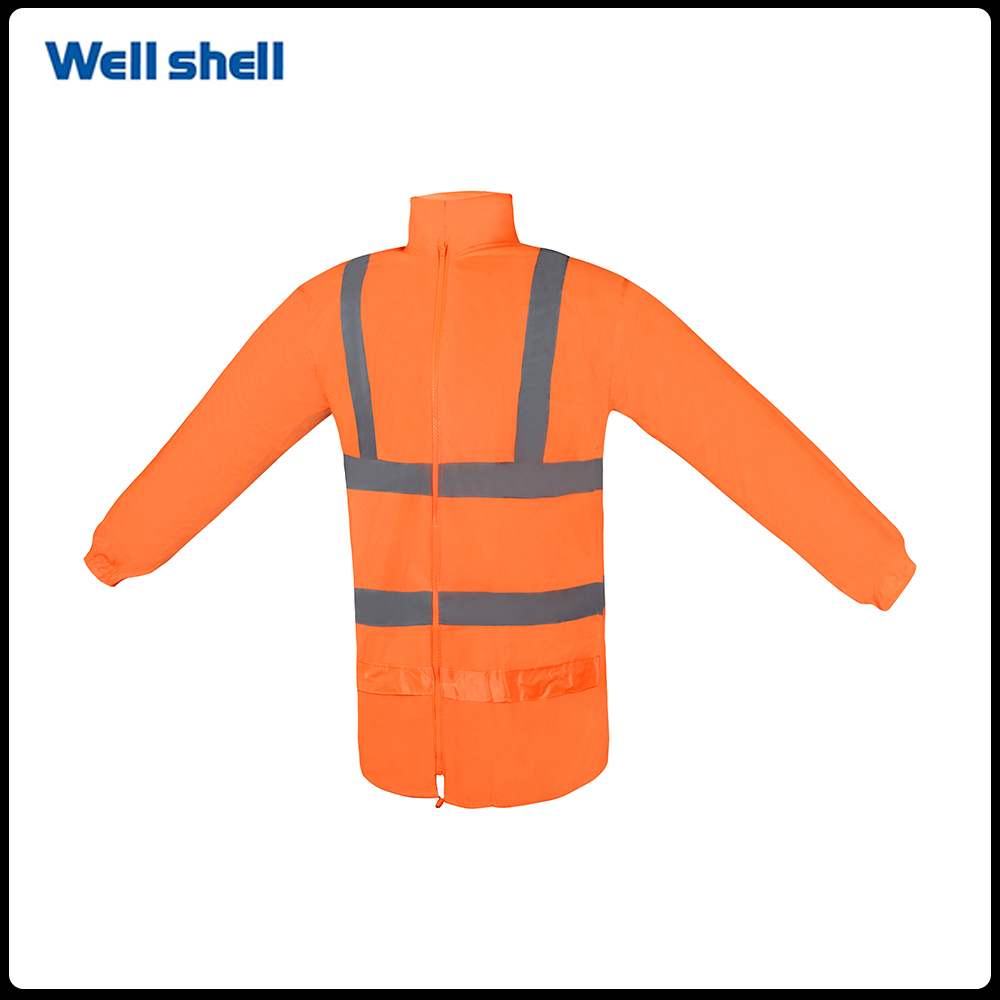 Well Shell brand Rain Suit for Men & Women,Waterproof Rain Jacket&Trouser Suit with Reflective Strip,All-Sport Raincoat Anti-stormWL-098