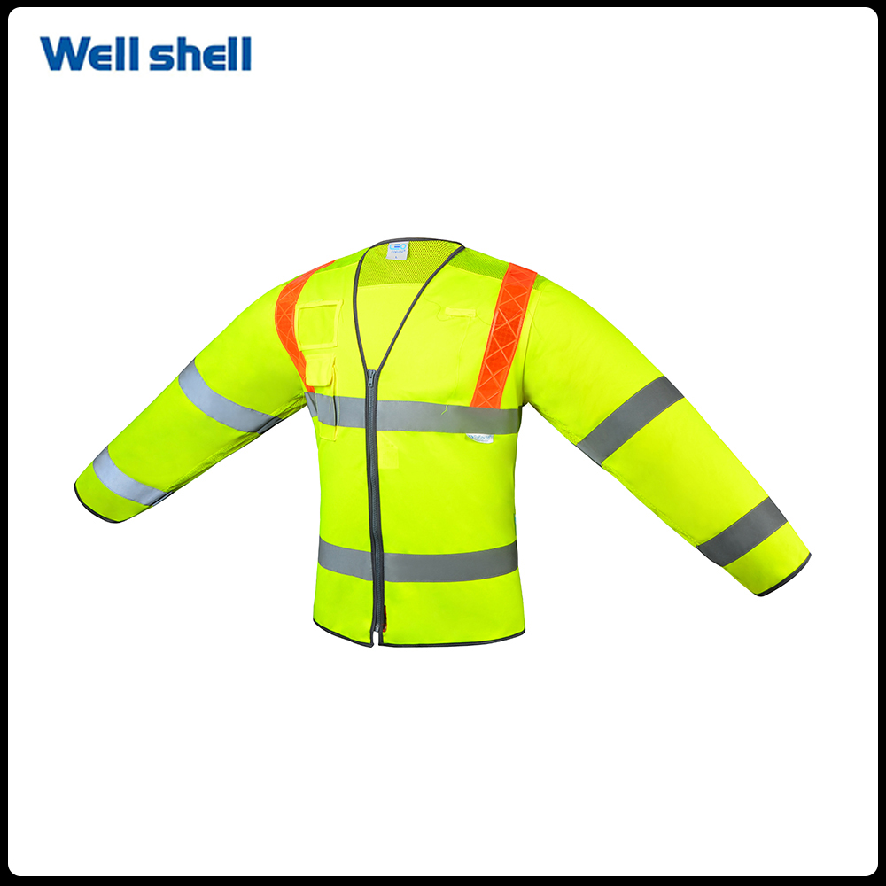 Long sleeve high visible safety vestWL-029