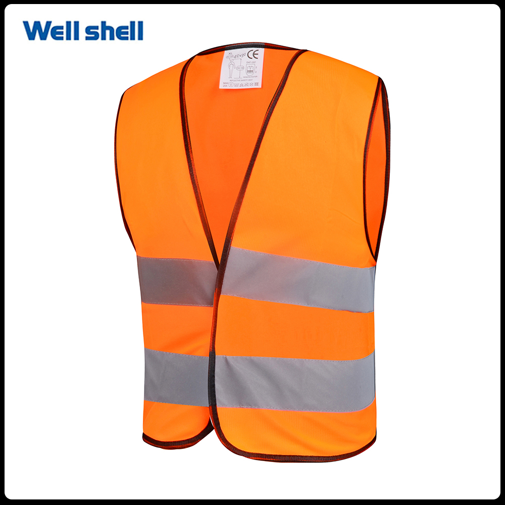  Kids Safety Vest High Visibility Reflective Vest With Velcro Child Hi Vis Vest With Reflective Tape, Neon Yellow Well Shell Manufacture ChineseWL-086