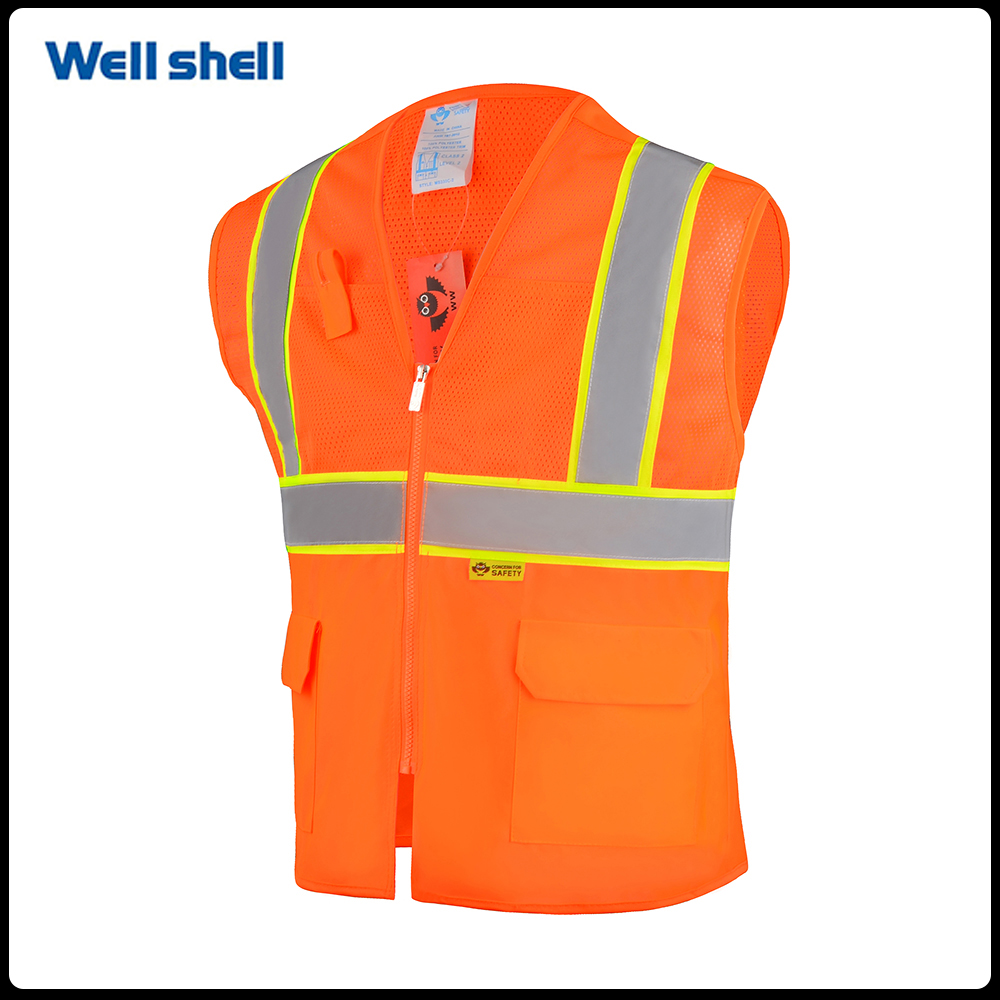 high visibility reflective safety vestWL-040