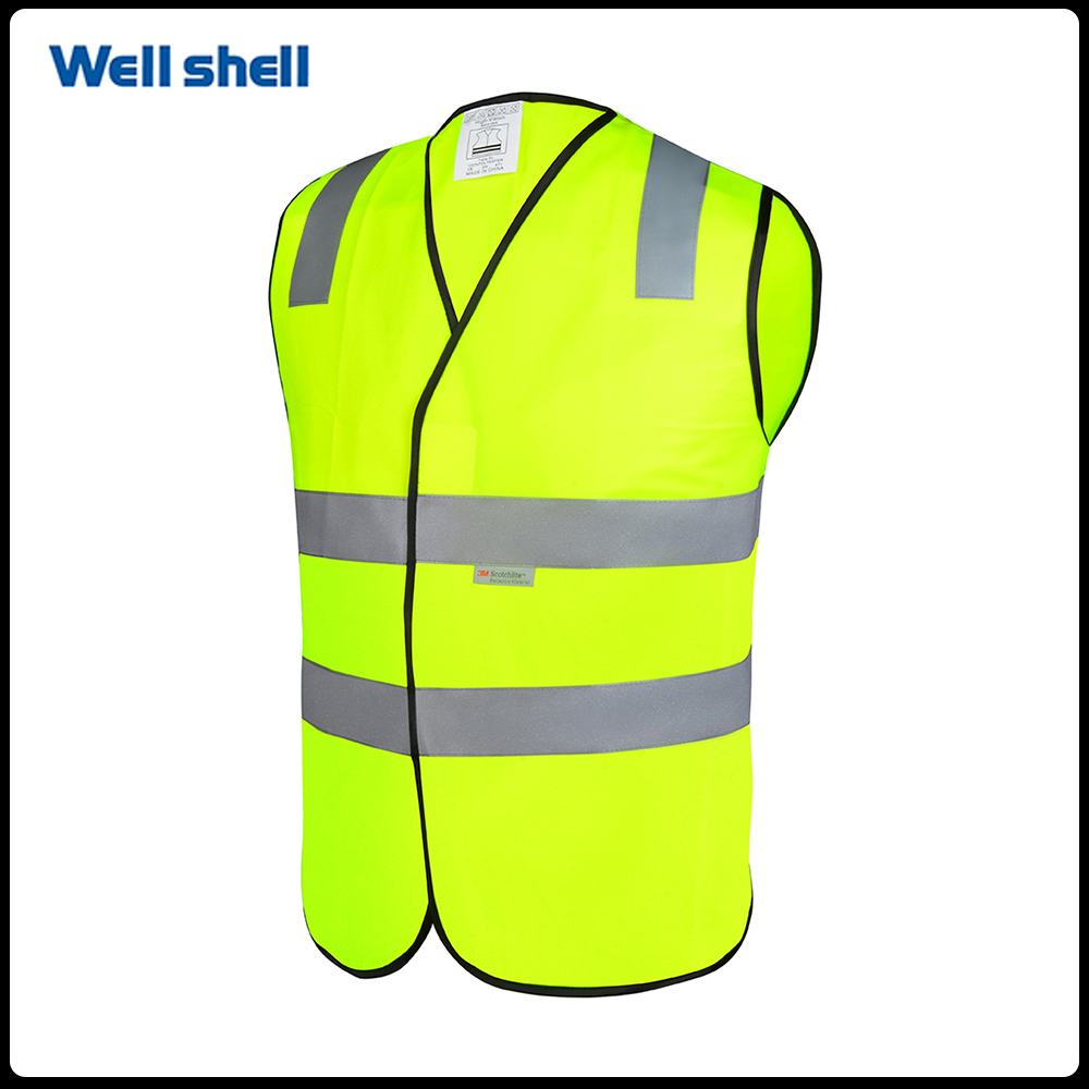 Well Shell Yellow reflective waistcoatWL-007