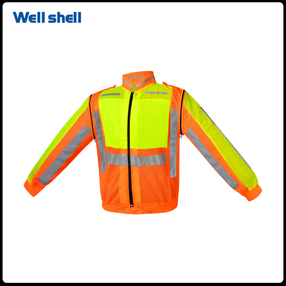 Collar Jackets orange lime long sleeve zip offWL-027