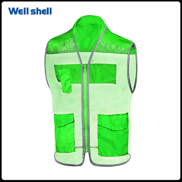 wholesale Green color high visibility Reflective Vest  WL-057