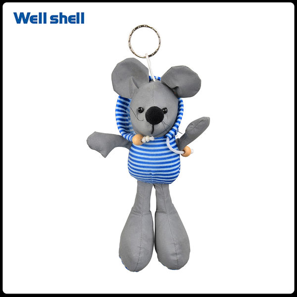 Reflective Safety Yellow Mouse Toy Reflective Keychain Doll Bicycle Reflective Ornament WL-172