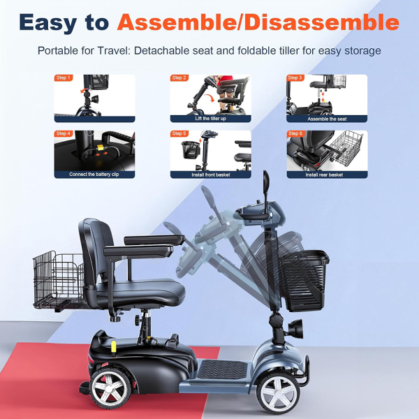 Folding Mobility Scooter EV02-PRO-25miles