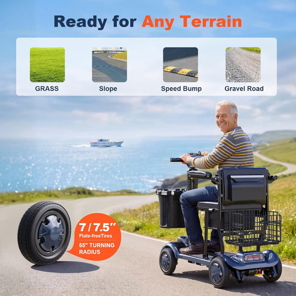 Folding Mobility Scooter FV02-PRO-40Miles