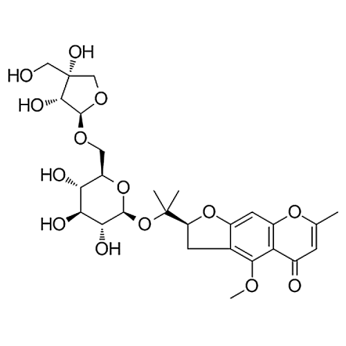 5-O-Methylvisammioside, 6''-O-apiosyl- 139446-82-5