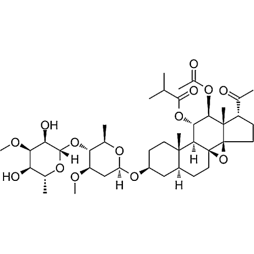 3-O-β-Allopyranosyl-(1→4)-β-oleandropyranosyl-11-O-isobutyryl-12-O-acetyltenacigenin B 1260252-18-3