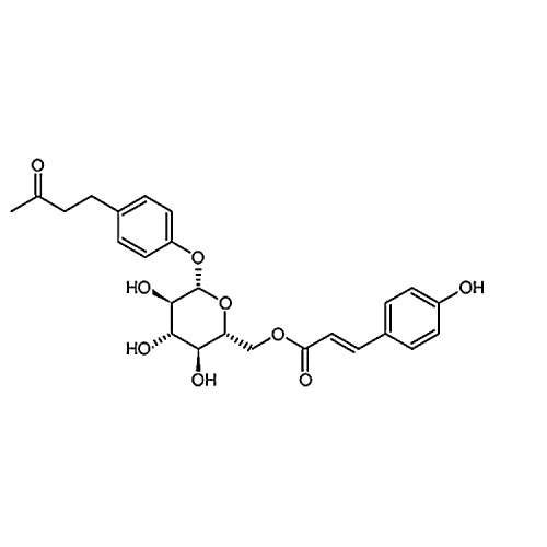4-(3-oxobutyl)phenyl 6-O-[(2E)-3-(4-hydroxyphenyl)prop-2-enoyl]-2-O-(3,4,5-trihydroxybenzoyl)-b-D-glucopyranoside 105274-16-6