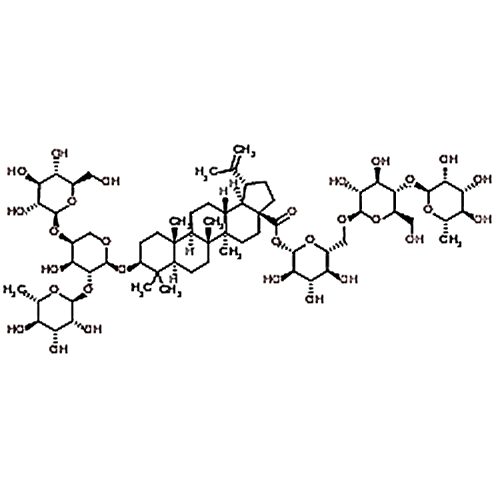 3-O-D-glucopyranosyl( 1→3)-L-rhamnopyranosyl(1→2)-L-arabinopyranosyl-Oleanolic acid – 28-O-rhamnopyranosyl(1→4)glucopyranosyl(1→6)glucopyranoside 261767-91-3