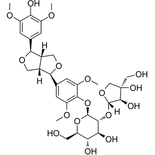(-)-Syringaresnol-4-O-β-D-apiofuranosyl-(1→2)-β-D-glucopyranosidey  136997-64-3 