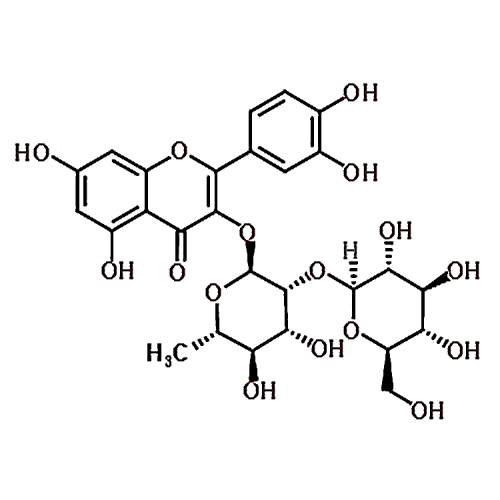 Quercetin-3-O-D-glucosyl]-(1-2)-L-rhamnoside 143016-74-4