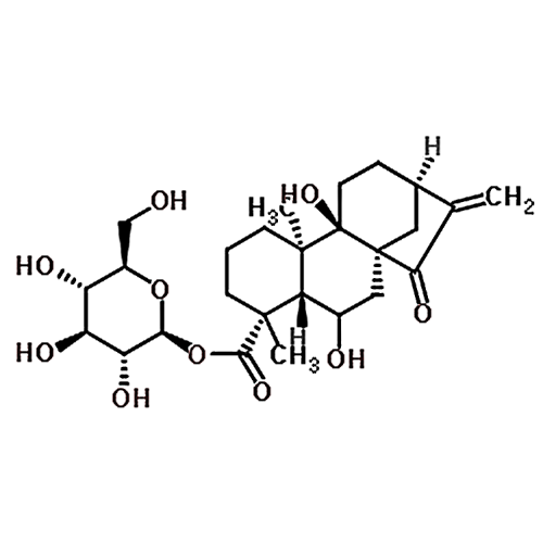 ent-6,9-Dihydroxy-15-oxo-16-kauren-19-oic acid beta-D-glucopyranosyl ester 81263-98-1