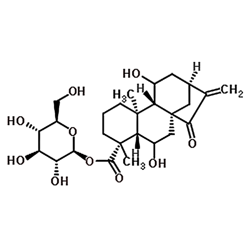 ent-6,11-Dihydroxy-15-oxo-16-kauren-19-oic acid beta-D-glucopyranosyl ester 81263-97-0