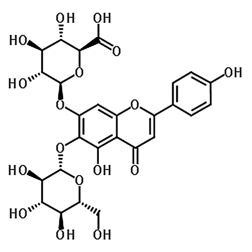 6-hydroxyapigenin-6-O-β-D-glucoside-7-O-β-D-glucuronide 1146045-40-0