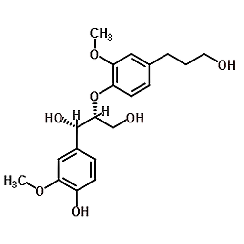 erythro-guaiacylglycerol-β-O-4'-dihydroconiferyl alcohol  135820-77-8