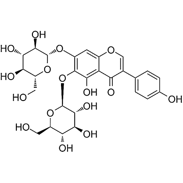 5,6,7,40-tetrahydroxyisoflavone-6,7-di-O-b-D-glucopyranoside 1219001-04-3