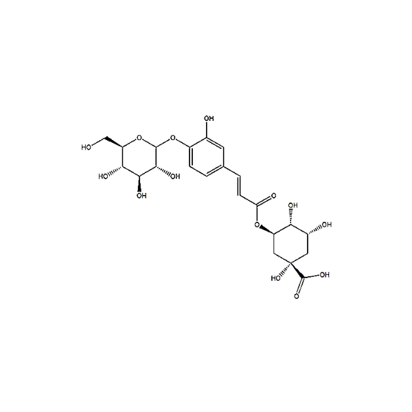 Cyclohexanecarboxylic acid, 3-[[(2E)-3-[4-(D-glucopyranosyloxy)-3-hydroxyphenyl]-1-oxo-2-propen-1-yl]oxy]-1,4,5-trihydroxy-, (1S,3R,4R,5R)-； 1629852-63-6